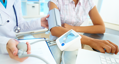 photo of blood pressure being taken.