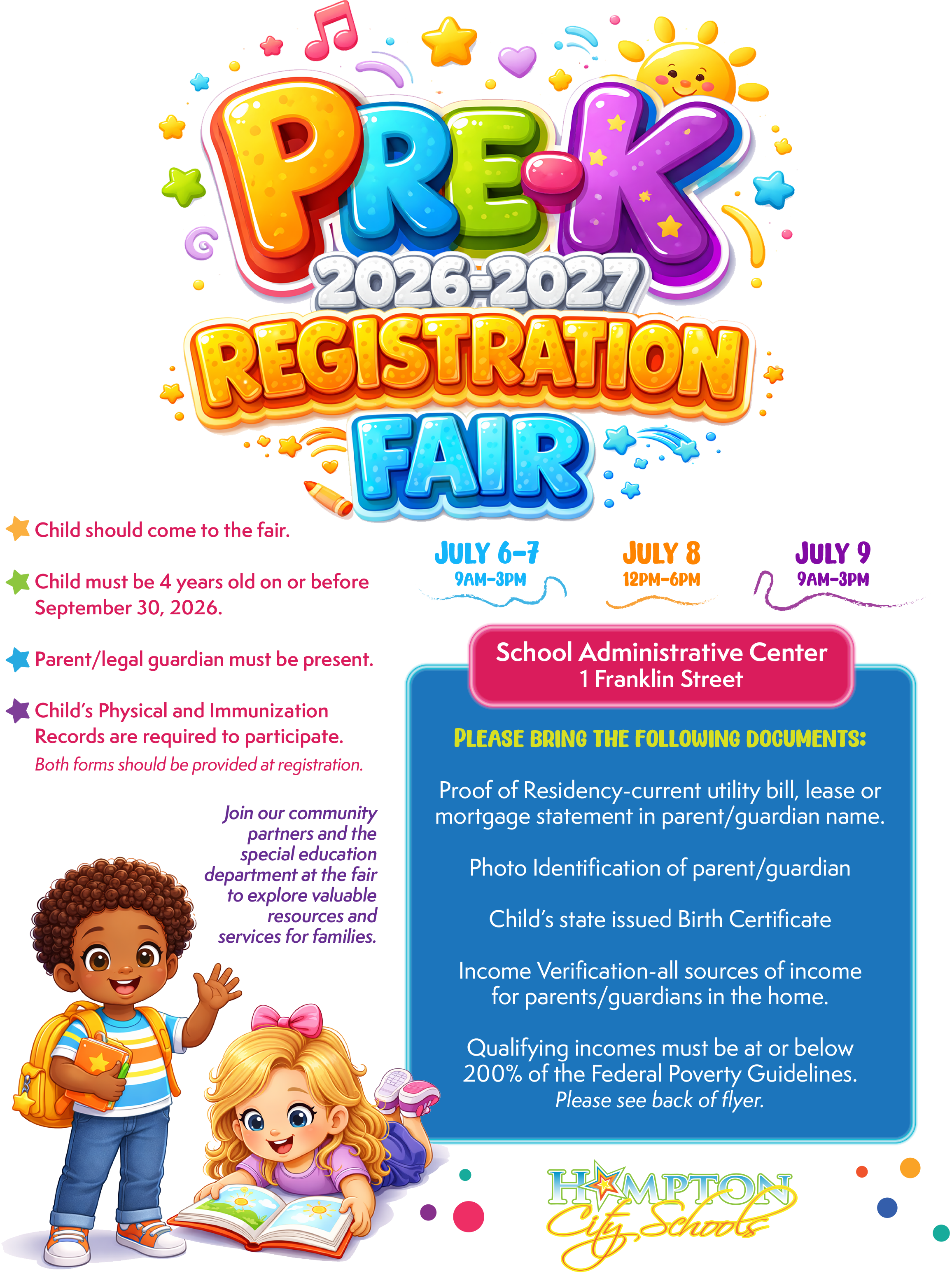 Pre-Kindergarten Registration flyer