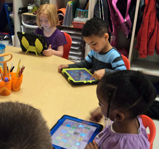 preK students on ipads