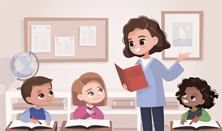 teacher teaching a class