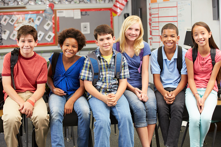 kids in a classroom